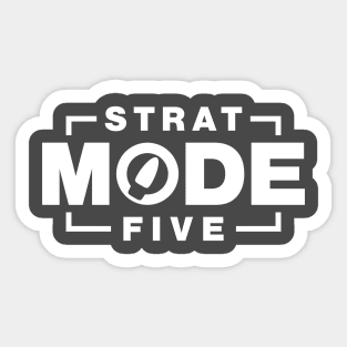 Strat Mode Five F1 White Design Sticker